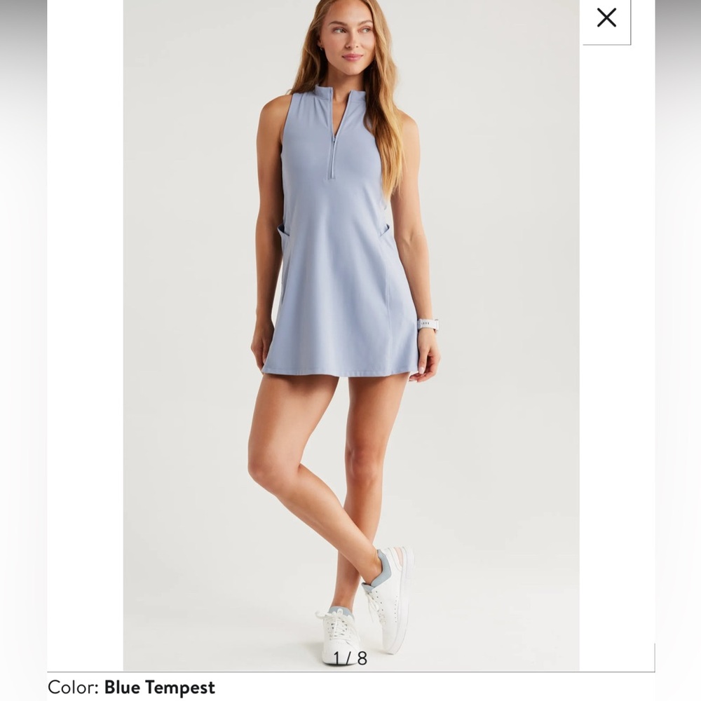 NEW Zella Replay Sleeveless Polo Dress & Shorts Set, Small